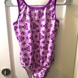 Lavender and white shimmery GK Leotard